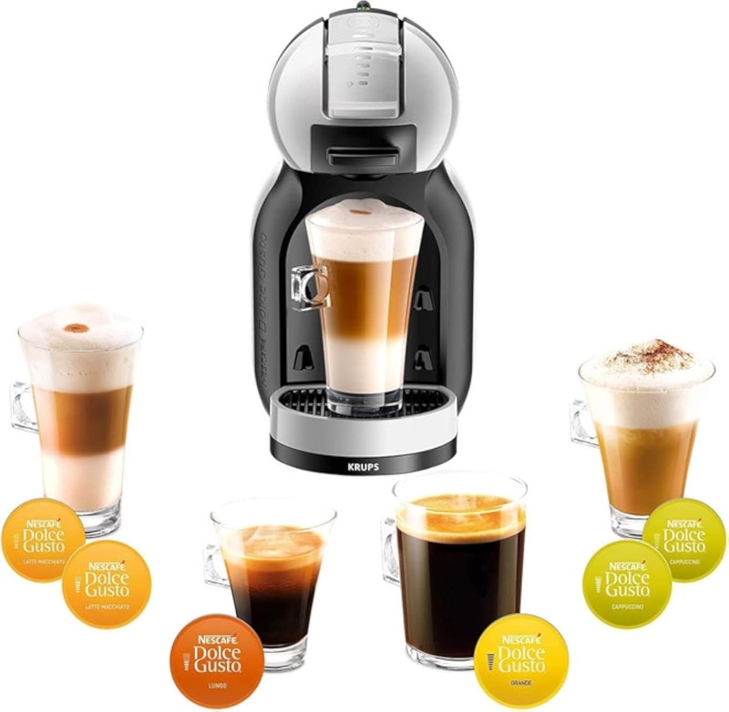 KRUPS NescafÃ© Dolce Gusto Mini Mi, Single Serve Capsule Coffee Machine Starter Kit, KP123B41, (International Warranty),Arctic Grey and Black